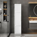 White Kitchen Pantry Cabinet, Freestanding Buffet Cupboard Sideboard with Doors & Adjustable Shelves, Storage Cabinet for Kitchen Living Room Dining Room, 15.75x15.75x70.87 Inches