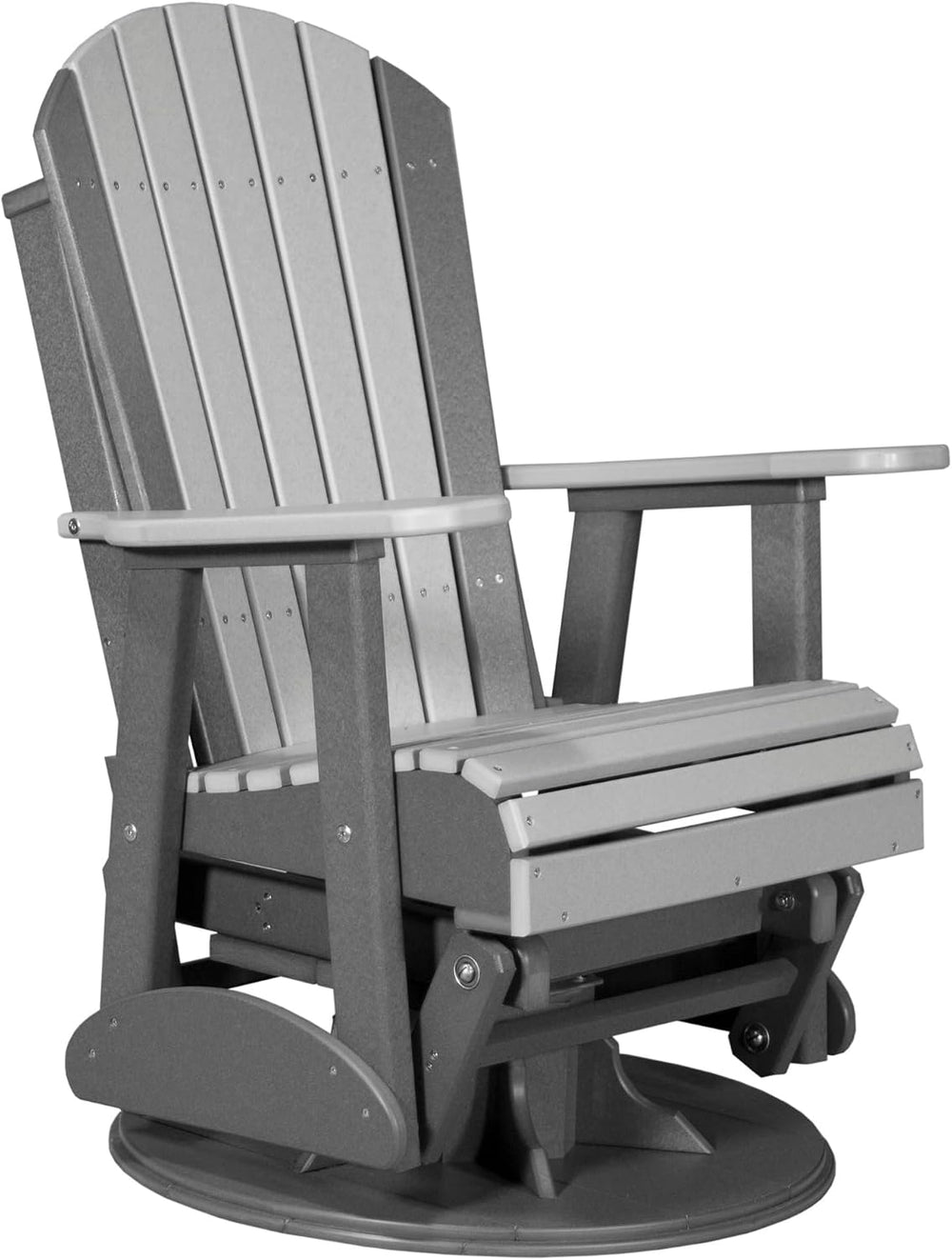 LuxCraft 2' Adirondack Swivel Glider - Available in 14 Colors, Dove Gray ...