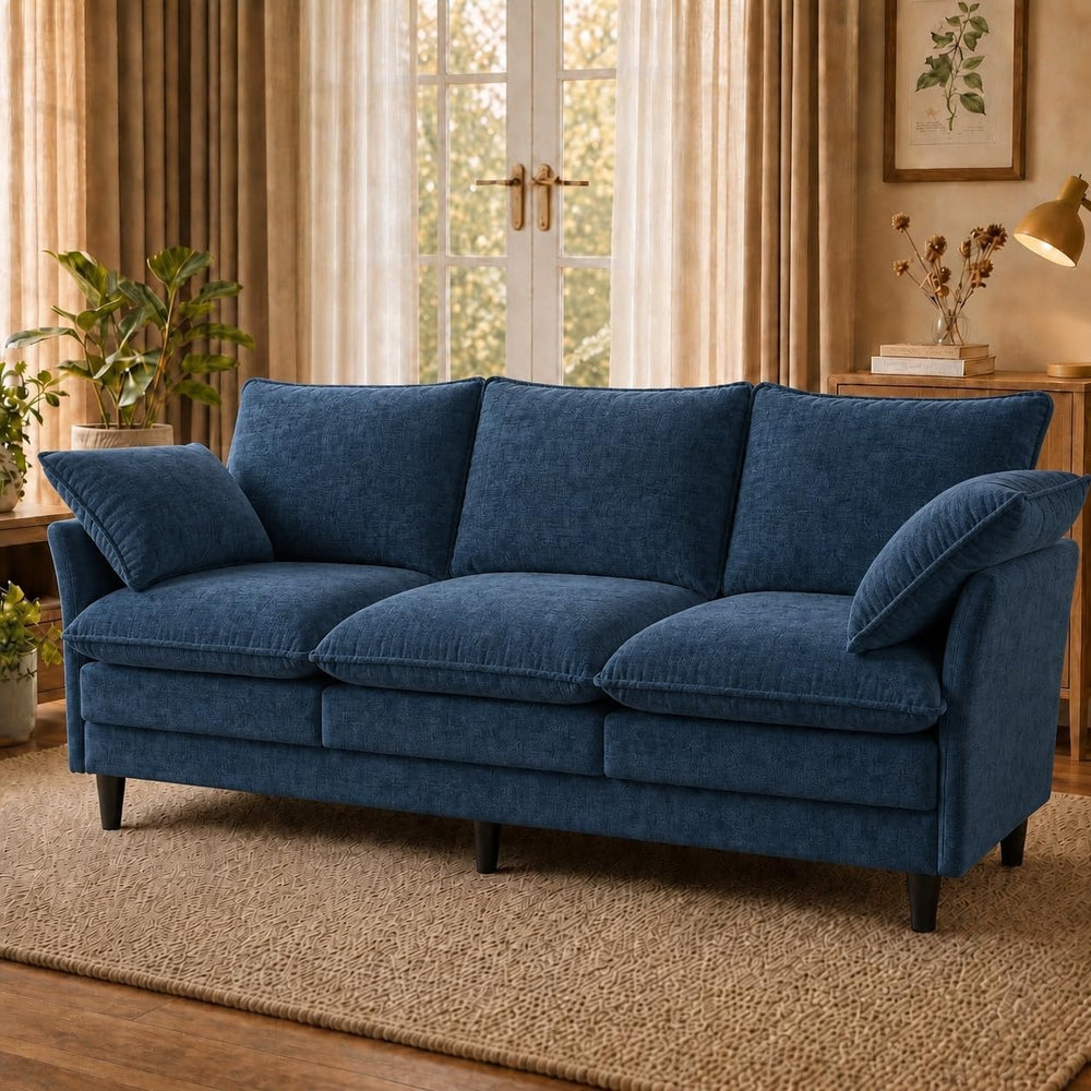 KYJ 69” Small Sofa, Cloud 3-Seat Love Seat, Small Couch for Living Room | 3 L...