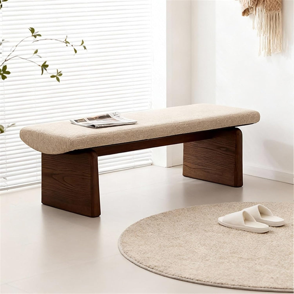 Modern Wooden Sofa Bedroom Bed end Bench Hotel Leisure Entryway(XL)
