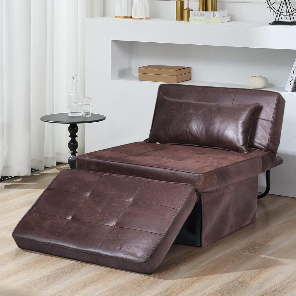 BIGSYY Sofa Bed, Set of 4 in 1 Multi-Function Folding Ottoman Breathable Line...