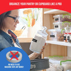 MESS Reusable Chalkboard Labels for Food Containers, 96-Pack (1x3 & 1.5") – Erasable Dry Erase Stickers – Removable Kitchen Labels for Fridge, Freezer & Organizing