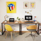 Cubiker Computer Desk, 40 inch Small Home Office Desk for Small Spaces, Modern Simple Style for Home, Office, Vintage Brown