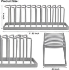 Hat Organizer for Baseball Caps - 2 Pack Space Saving Hat Stand Hold 20 Caps - Premium Metal Hat Rack for Baseball Caps Display & Organizer - No Install Hat Holder for Closet (Grey)