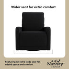 Storkcraft Kyoto Extra-Wide Power Recliner Swivel Glider, Black Boucle | Premium Electronic Nursery Wide Glider Rocking Chair, OEKO-TEX 100 Certified, Includes Dual-USB Charging Port