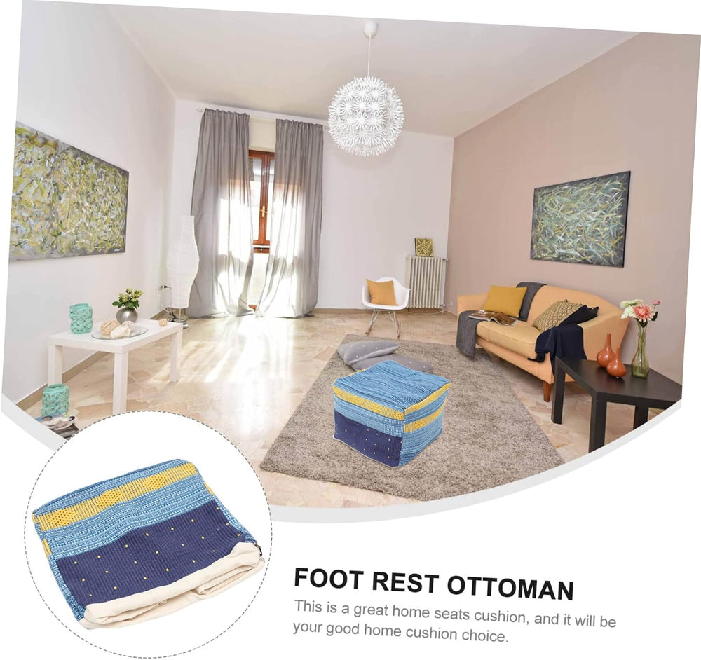 Homoyoyo Footstool Stuffed Foot Rest Floor Foot Stool Outdoor Footrest for Pa...