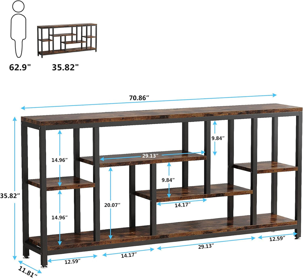 Tribesigns Console Sofa Table, 70.9 inch Extra Long Table Behind Couch with S...