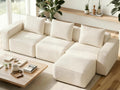 Welzona 103" Modular Sectional Sofa, Minimalist Comfy Cloud Couch Sectional, Tool-Free Setup Couches for Living Room, Wood Frame l Shaped Couch with Ottoman, 22" Deep Seat Chenille Cloud Sofa