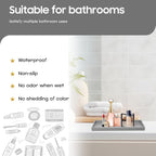 Vanity and Bathroom Tray, 9.8" ABS Countertop Organizer,Waterproof Vanity Tray for Toilet Tank,Perfume,Soap,Keys,Bathroom Accessories,Kitchen and Bath Trays,Non Slip Small Trays,Gray,2 Pack