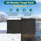 100 Gallon Outdoor Storage Box, Weatherproof Deck Box for Patio Cushions, Throw Pillows, Garden Tools, Lockable Resin Large Outdoor Storage Bench for Yard, Porch, or Balcony