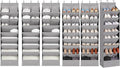 6 Pack Shoe Organizer with 6 Extra Large Pockets and 4 Large Pocket, Over the Door Sturdy Closet Storage Rack, Hanging Shoe Organizer for Shoes, Sneakers, Grey