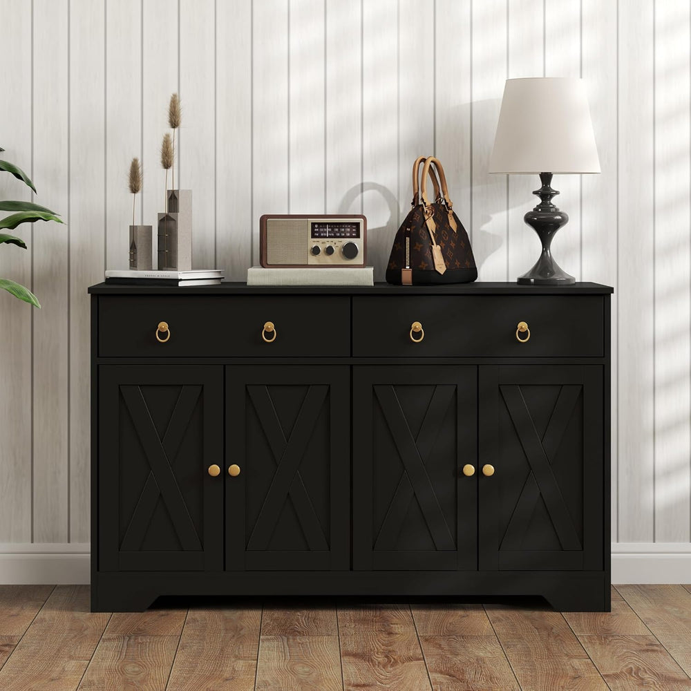 HOMCOM 48" Sideboard Buffet with Storage, Kitchen Storage Cabinet with 2...