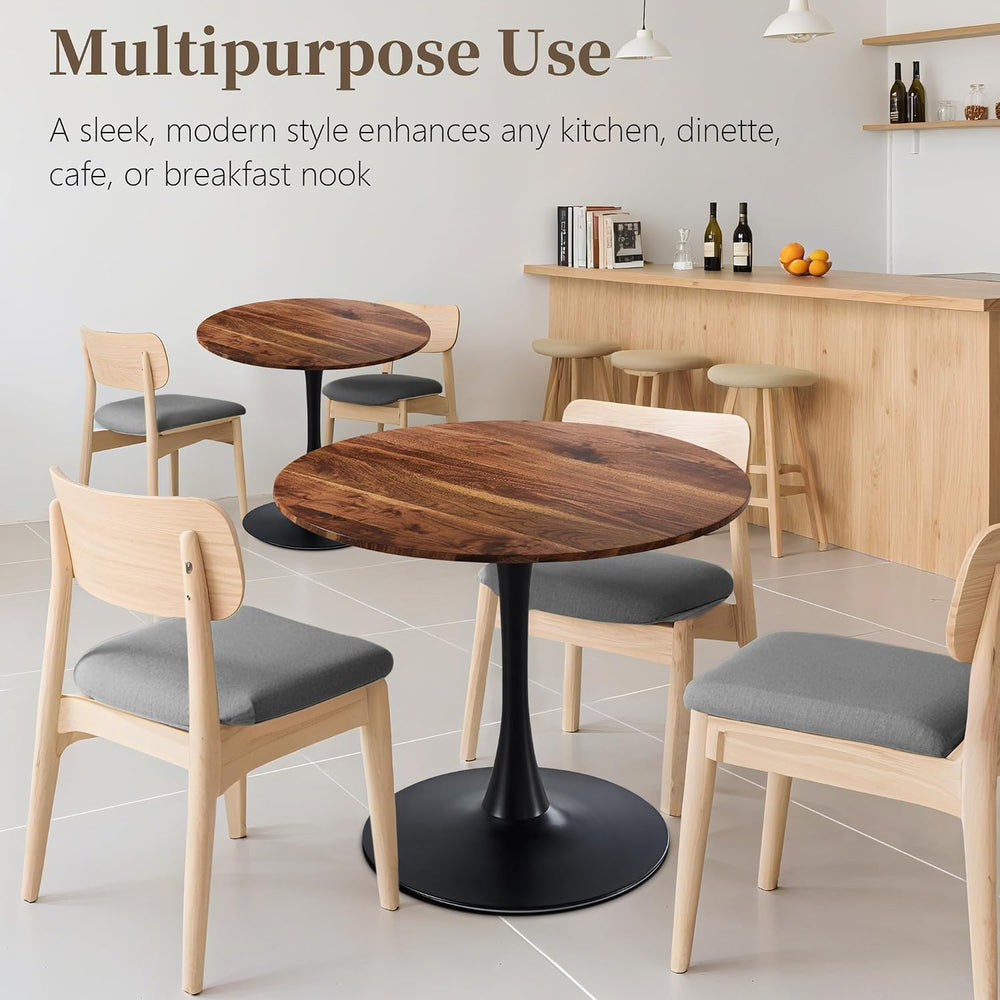 31.5 Inch Round Dining Table,Mid-Century Tulip Table with Metal Pedestal Base...