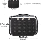 Enamel Pin Display Pages Pin Carrying Case, Pins Collection Storage Organizer Case, Travel Brooch Pin Display Bag (Pins Not Included)