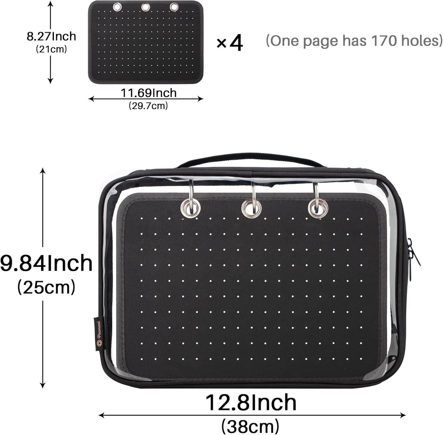 Enamel Pin Display Pages Pin Carrying Case, Pins Collection Storage Organizer Case, Travel Brooch Pin Display Bag (Pins Not Included)