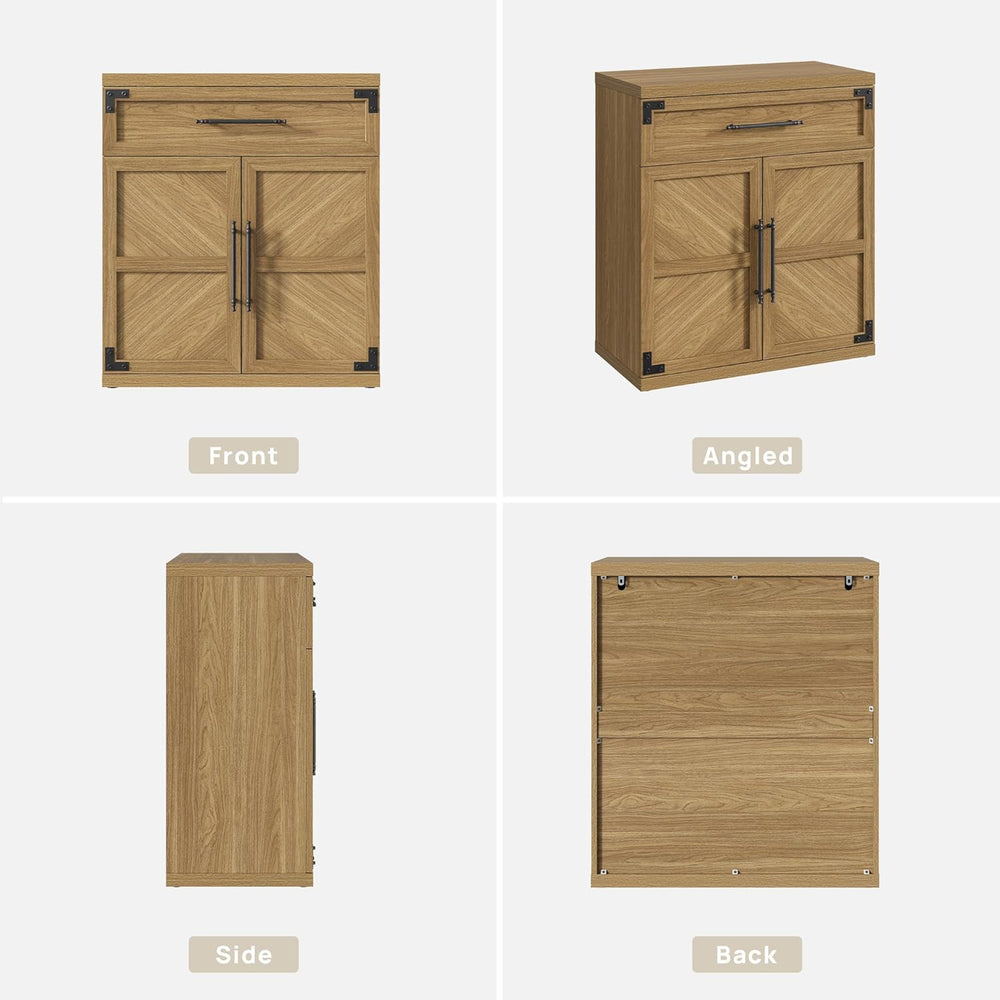 SICOTAS Buffet Cabinet with Drawer - Modern Sideboard Cabinet with Storage, W...