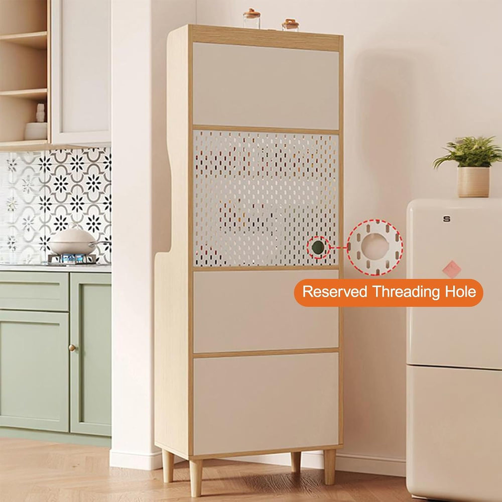 Tall Pantry Cabinet, Wide Kitchen Pantry Storage Cabinet, Freestanding Kitche...