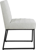 HomePop Channeled Metal Dining Chair - Sustainable Gray Woven (Single Pack)
