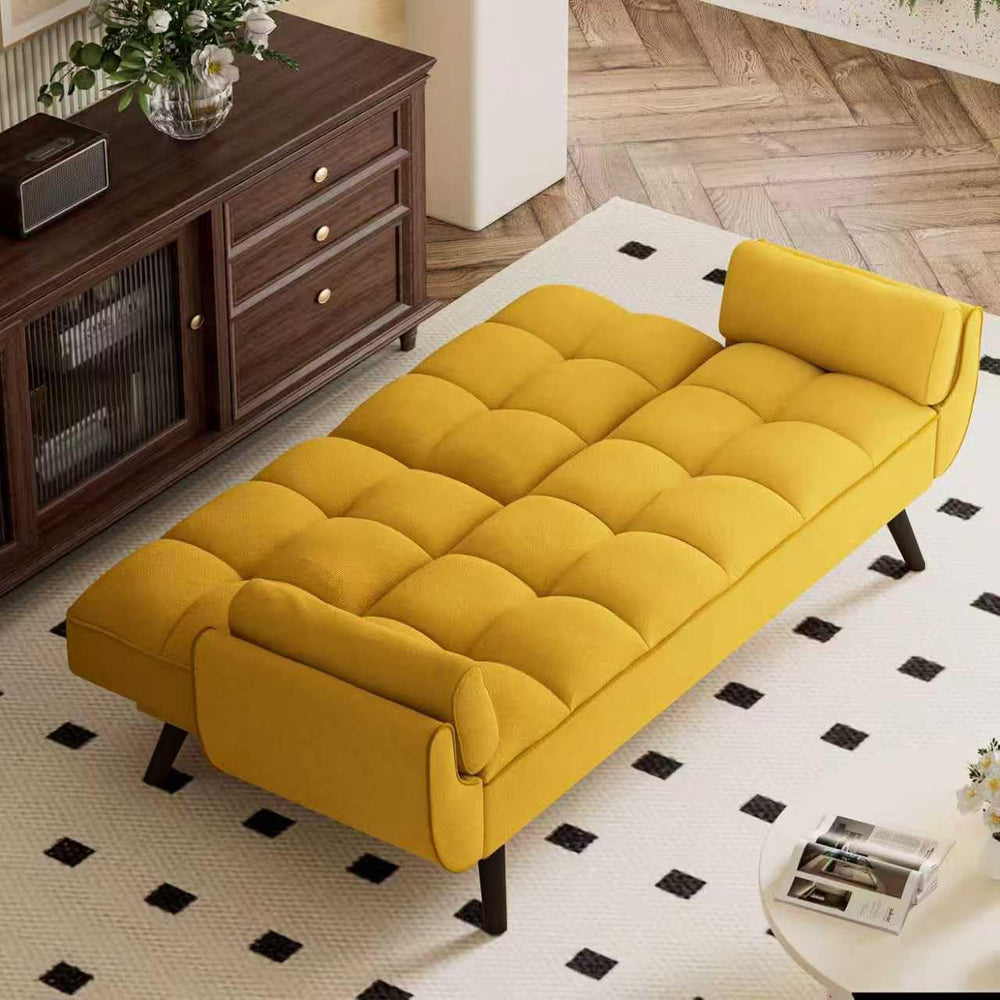 Convertible Folding Sofa Bed Futon,Modern Velvet Sleeper Bed Couches with 4 A...