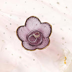 Purple Flower Jewelry Dish Glass Ring Holder Dish Jewelry Tray Cute Vanity Organizer Aesthetic Nightstand Bathroom Room Decor Trinket Dish Mothers Day Friendship Christmas Birthday Gifts for Women