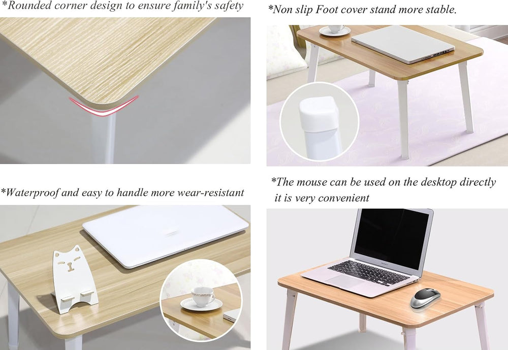 Foldable Laptop Desk for Bed, Bed Laptop Table, Foldable Portable Lap Bed Tra...