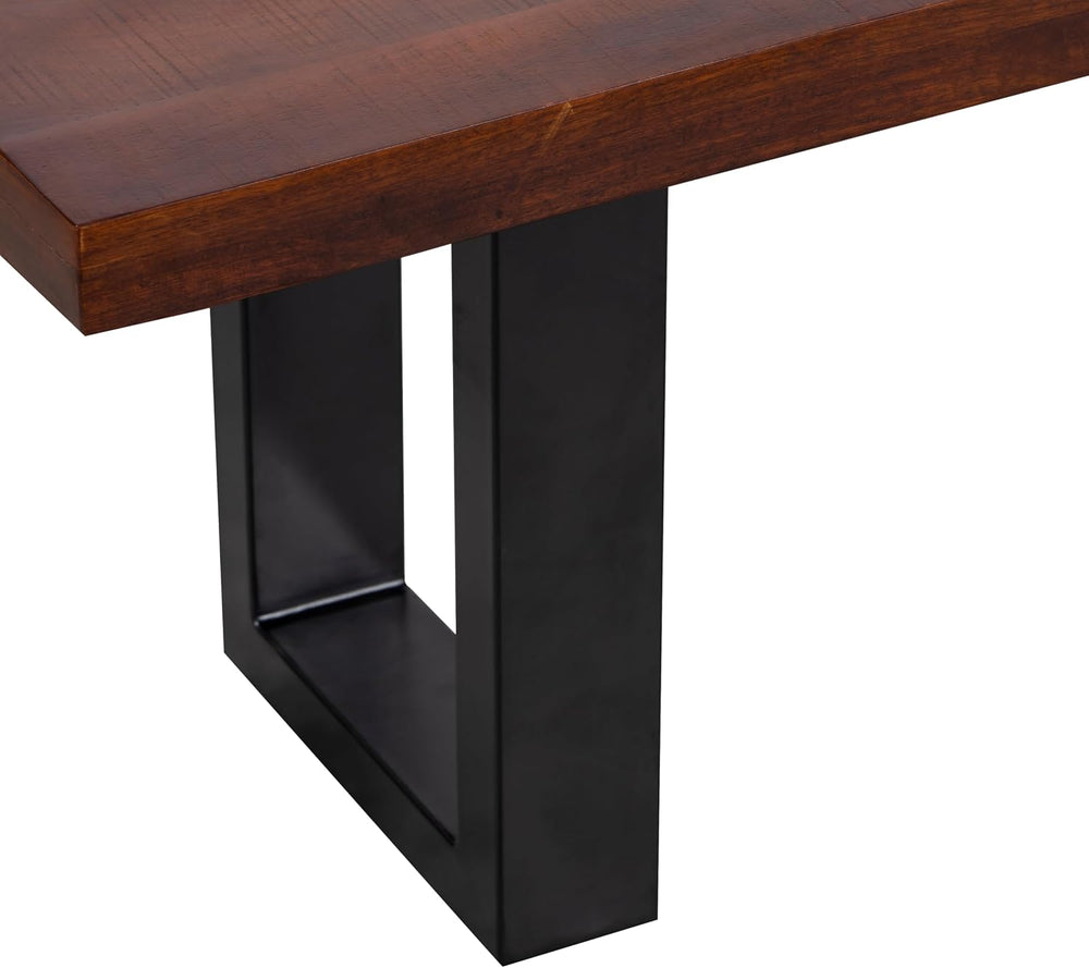 Fab Habitat Aurora 3-Seater Bench - 63" L Large Rustic Industrial Mango ...