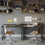 Cubiker Computer Desk, 47 inch Small Home Office Desk for Small Spaces, Modern Simple Style for Home, Office, Dark Black
