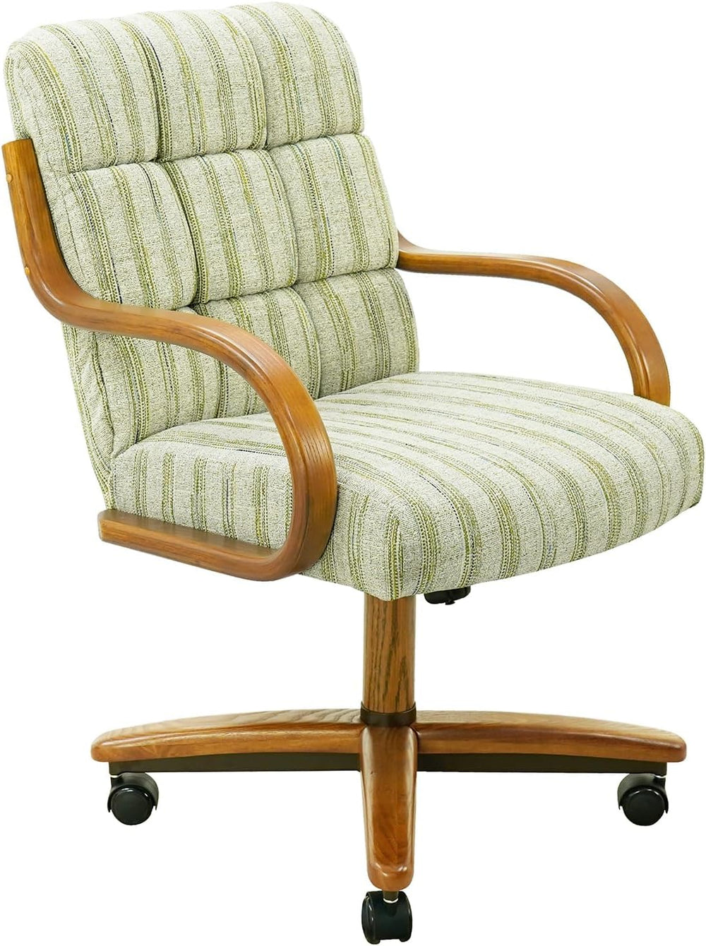 Chromcraft Ryland Swivel-Tilt Caster Dining Chair - Chestnut -Garden - 1pc | ...