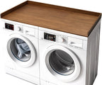 Gashell Washer Dryer Countertop, 27.5" x 58" Bamboo Washer and Dryer Countertop for Laundry Room Organization(Retro Brown)