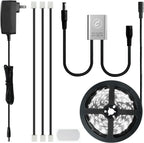 Sensky 19.7FT/6M Cabinet Lighting Kit Flexible LED Strip Lights Kit with Cabinet Sensor Switch,Power Adapter for Gun Safe Cabinet Pantry Wardrobe Lighting (6000K, 6M)