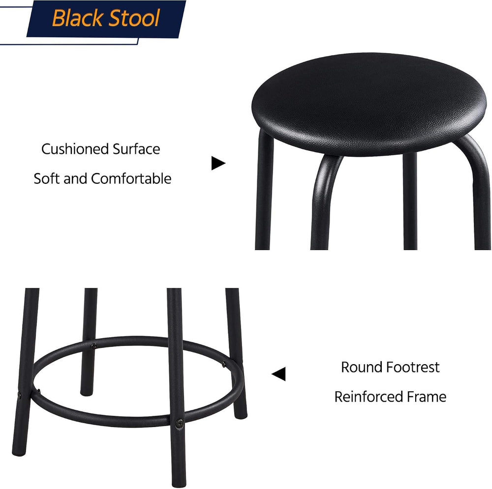 Yaheetech Adjustable Drafting Table & Stool, Tilting Glass Art Desk, Blac...