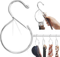 4 Pack Belt Hanger, Tie Hanger & Belt Organizer, Waterproof Belt Hanger for Closet, Ties, Scarves, Bags & Accessories, Keeps Closet Neat & Organized, Silver