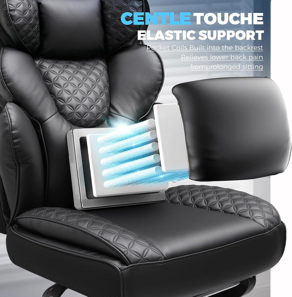 GTPLAYER Big and Tall Gaming Chair Ergonomic Heavy Duty Office Chair Racing S...