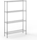 14" Deep x 48" Wide x 74" Height Wire Shelving Kit | 4-Tier | NSF Commercial Storage Rack Unit