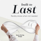 Handy Laundry Collapsible Mesh Pop Up Hamper with Wide Opening and Side Pocket - Breathable, Sturdy, Foldable, and Space-Saving Design for Clothes and Storage (White | 2-Pack)
