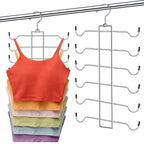 1 Pack Closet-Organizers-and-Storage,6 Tier Tank-Top-Hangers-Space-Saving,Closet-Organizer,Non-Slip Hanging Sport Bras Holder,Dorm-Room-Essentials-for-College-Students-Girls Camisoles Swimsuits Dress
