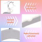 30 Pack Multicolor Velvet Shirt Hangers – Non-Slip Slim Flocked Hangers with Notches, Space-Saving Felt Closet Organiser for Shirts, Dresses, Suits