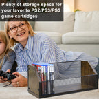 CD Storage Rack 2-Pack - CD Storage Case Holds 76 Full Case CDs, 152 Slim Case CDs, Desktop or Closet CD Stand, CD Display for Blu-Ray | Video Game Cases | Papers | Cards