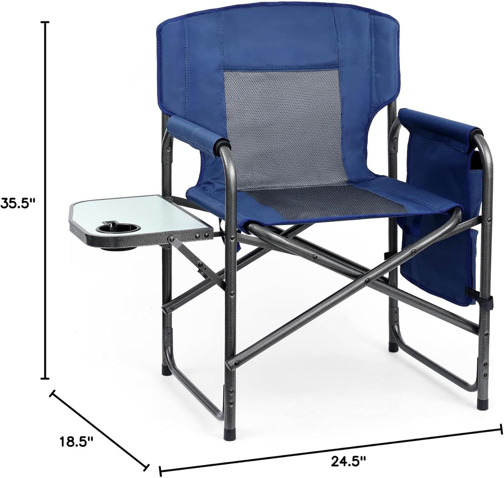 Yestomo Directors Chair, Camping Chairs for Adults, Heavy Duty Side Table, La...