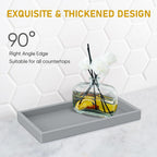 EG-SIPRO High-Grade Thickened Silicone Rectangle Bathroom Vanity Tray - Shatterproof Durable Soap Dispenser Tray for Countertop