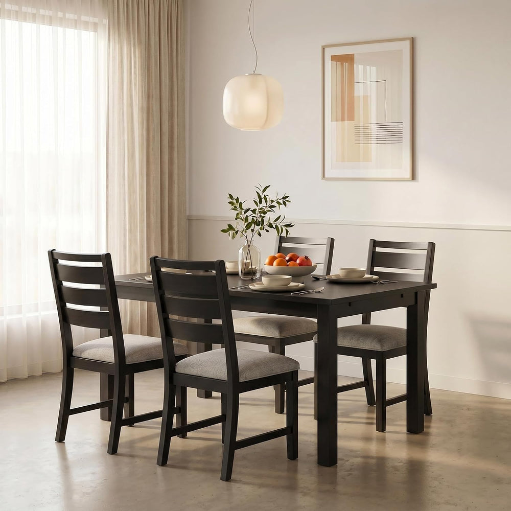 COLAMY Modern Dining Chairs Set of 2, Breathable Fabric Kitchen Chairs with H...