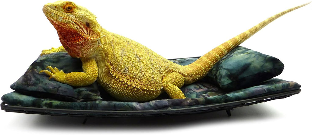 Chaise Lounge for Bearded Dragons, Bluegreen Lavendar Batik Fabric