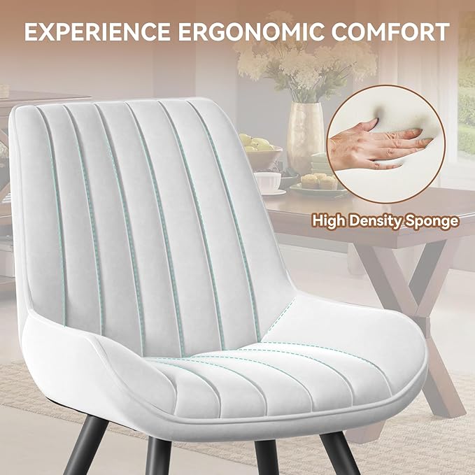 Modern Dining Chairs Set of 8,Upholstered Dining Room Chairs with Thick Cushi...
