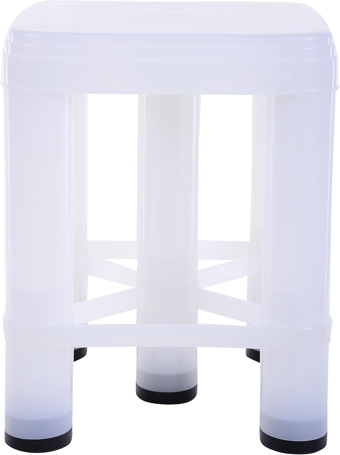 Nayasa Stool (Glossy Finish, White, Stool_518_XL_White) - by AAROHI13