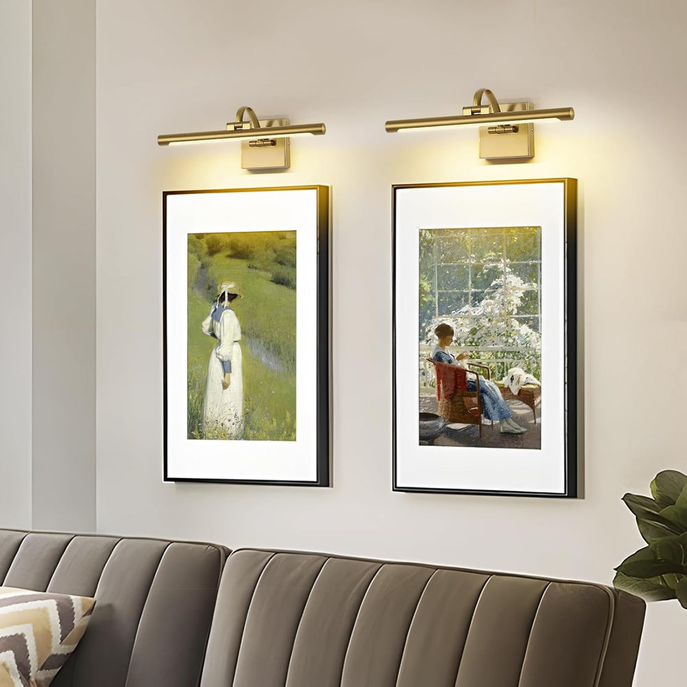 DESOOP Brass Picture Lights for wall Hard-Wired LED Picture Lighting Dimmable...