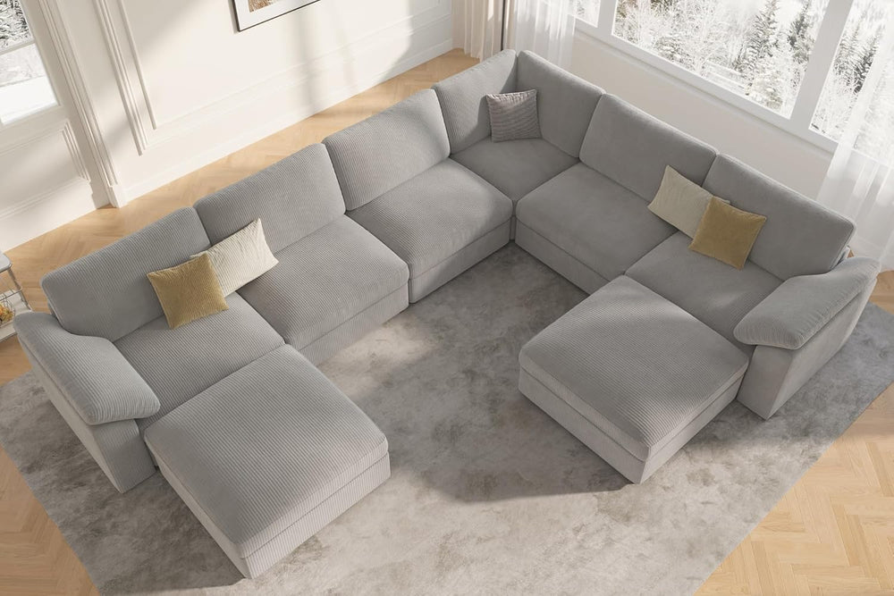 EASE MOOSE Oversized Sectional Modular Sofa,Large U Shape Sectional Couch Wid...