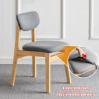 Waiting Room Chair, Dining Room Chairs, Household Stools, Comfortable Upholstered, Wood Legs, for Lobby, Training, Meeting, Home Office(Light Grey)