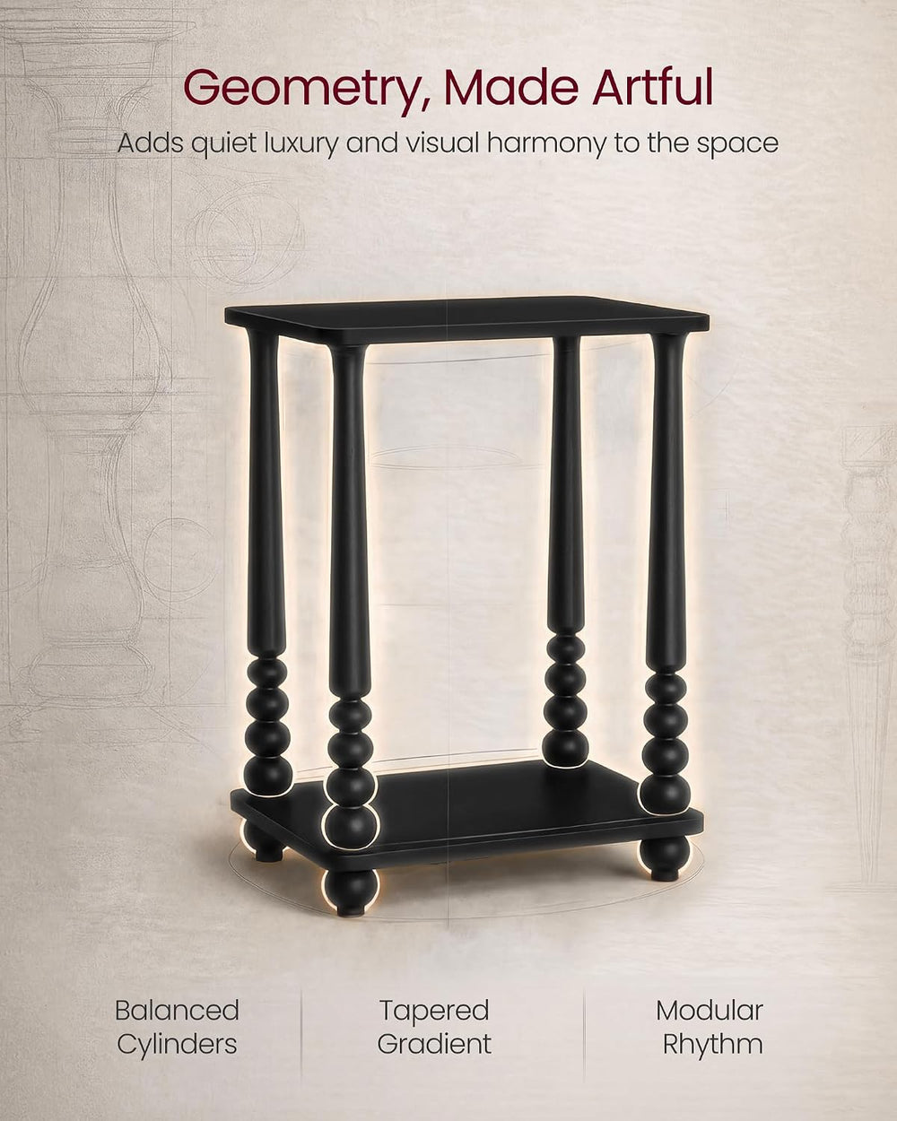 VASAGLE Side End Table, Accent Rectangular Nightstand for Small Spaces
