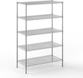 24" Deep x 48" Wide x 74" Height Wire Shelving Kit | 5-Tier | NSF Commercial Storage Rack Unit