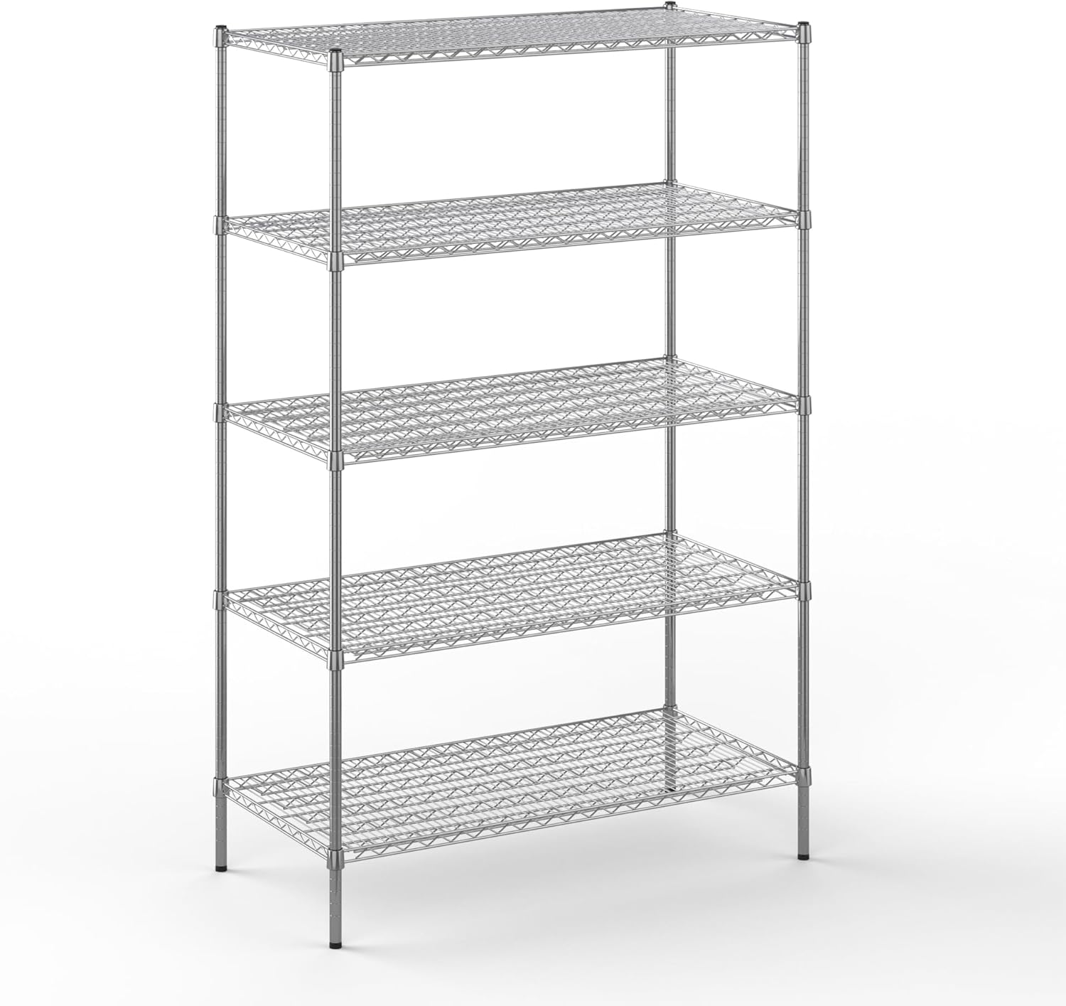 24" Deep x 48" Wide x 74" Height Wire Shelving Kit | 5-Tier | NSF Commercial Storage Rack Unit